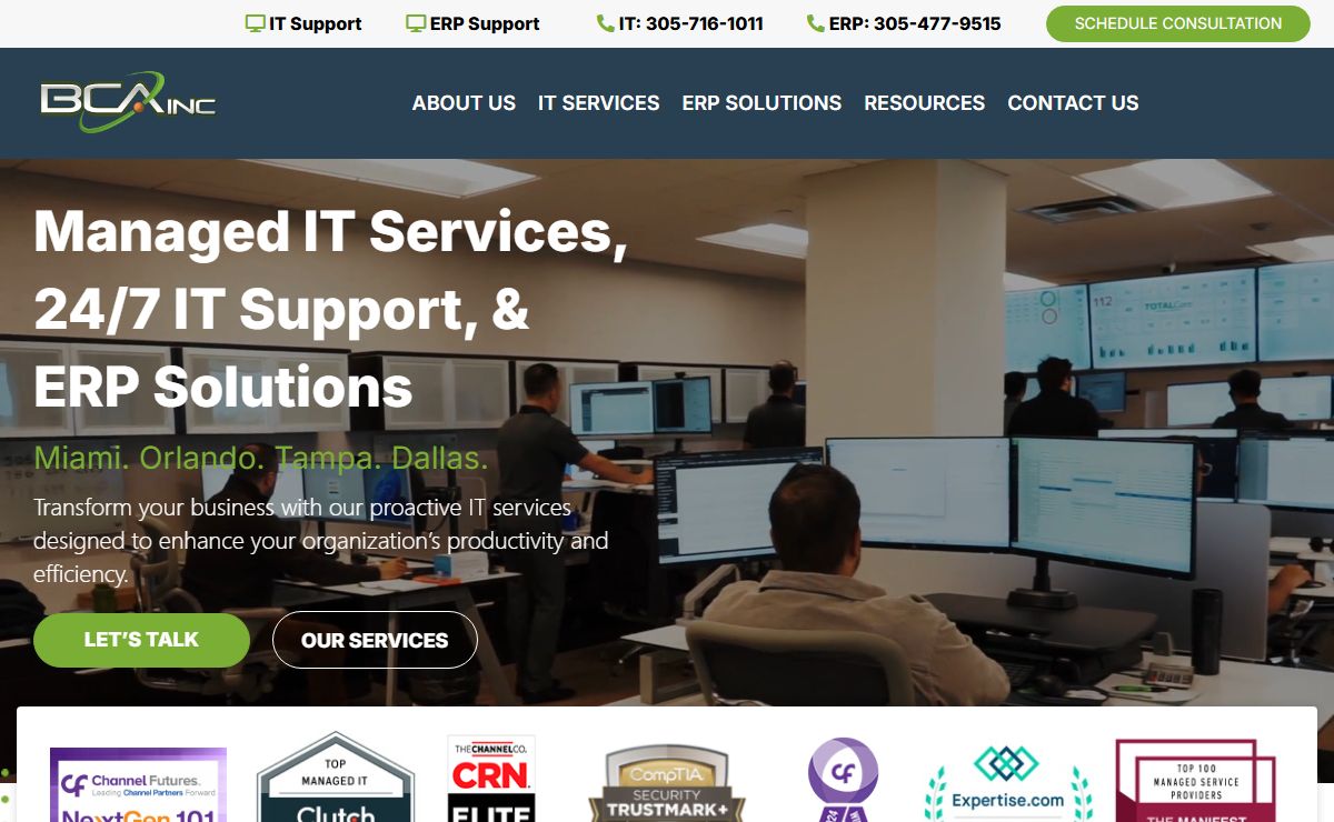 Managed IT Services - Miami, Orlando, Tampa, Dallas | BCA IT, Inc