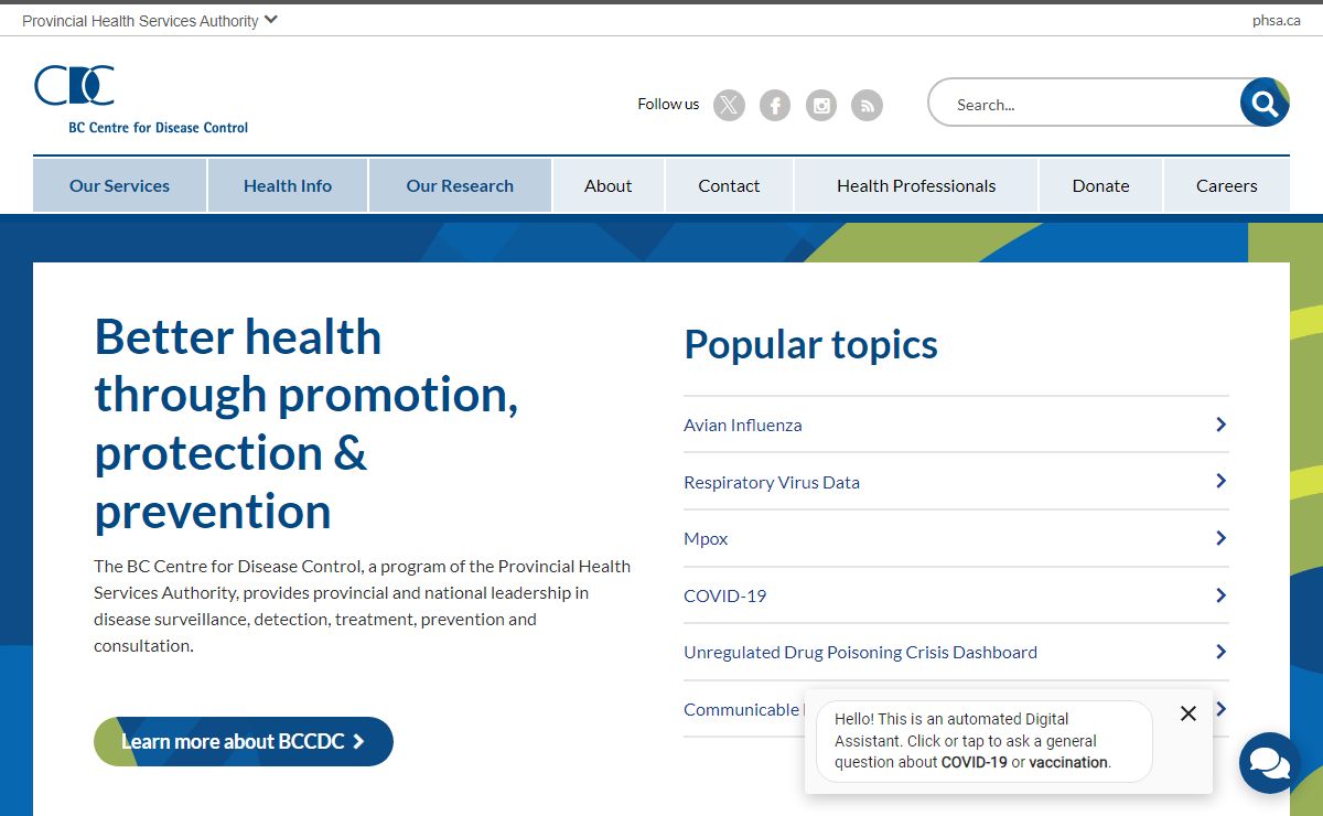 BC Centre for Disease Control