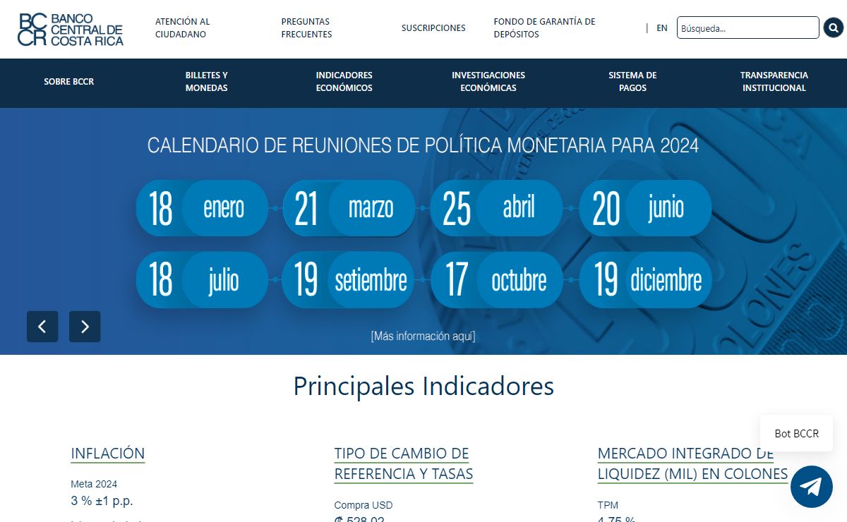BCCR - Inicio