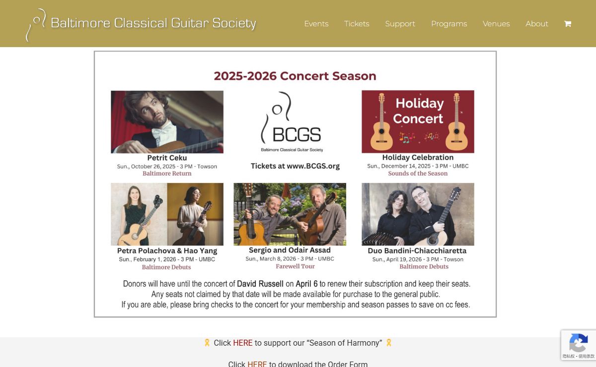 Baltimore Classical Guitar Society