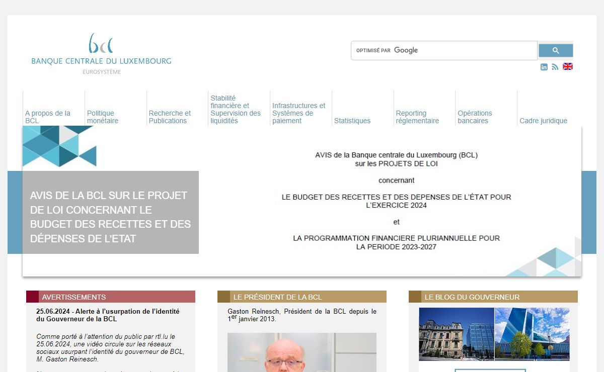 Banque centrale du Luxembourg - Français