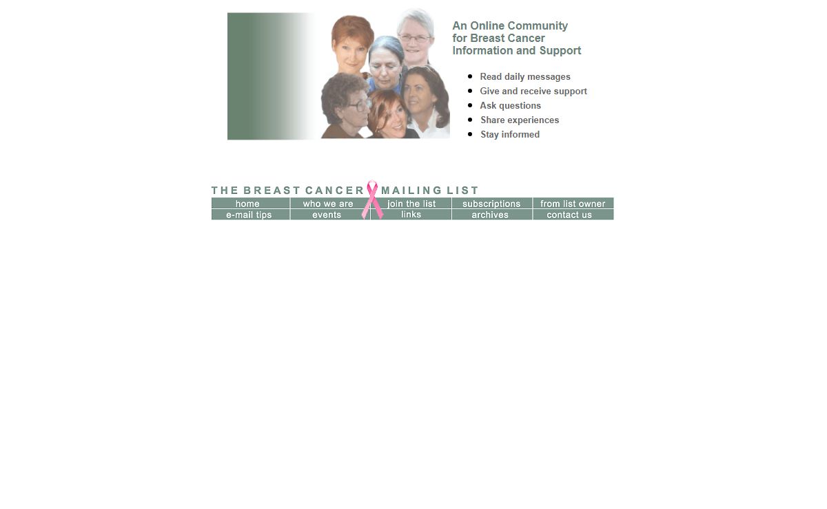 The Breast Cancer Mailing List