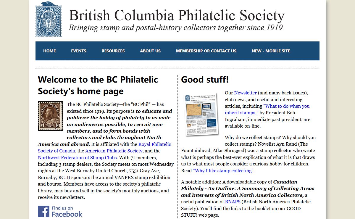 British Columbia Philatelic Society Home Page