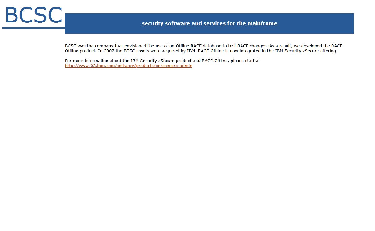BCSC - RACF and security software and services for the mainframe