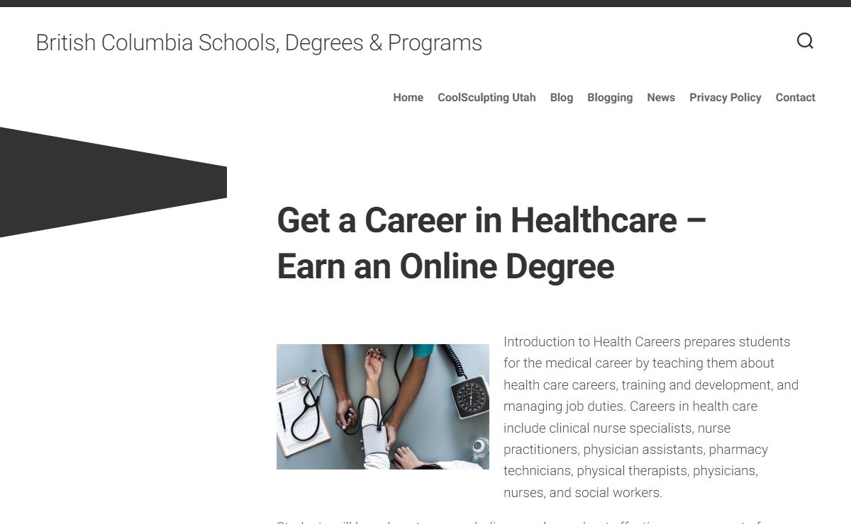 Health Schools and Health Careers - For Starters | Home