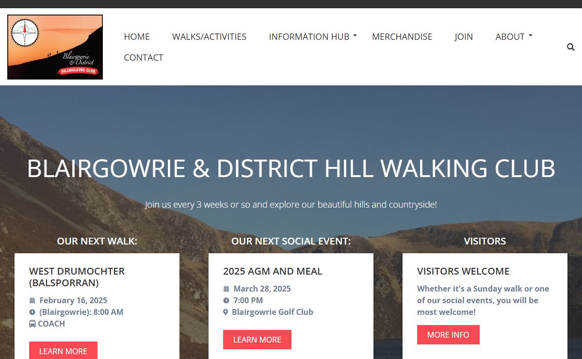 Blairgowrie & District HIll Walking Club - Walking, Socialising and good fun
