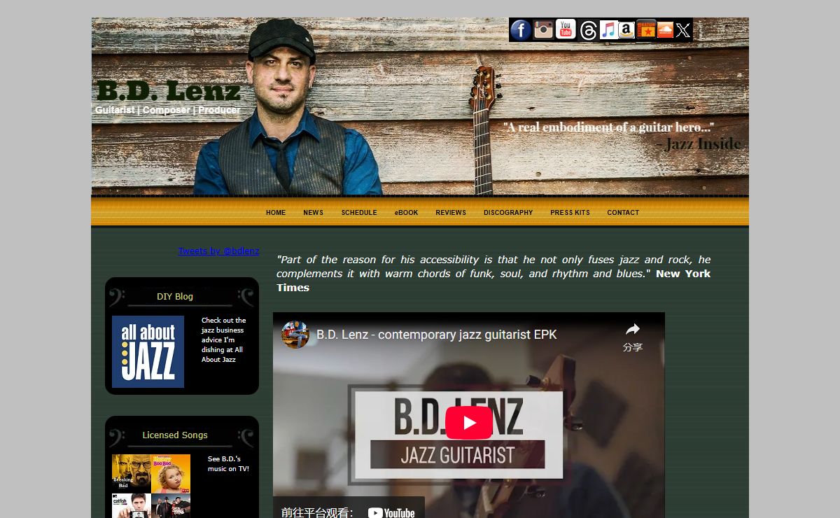B. D. Lenz Guitarist Composer