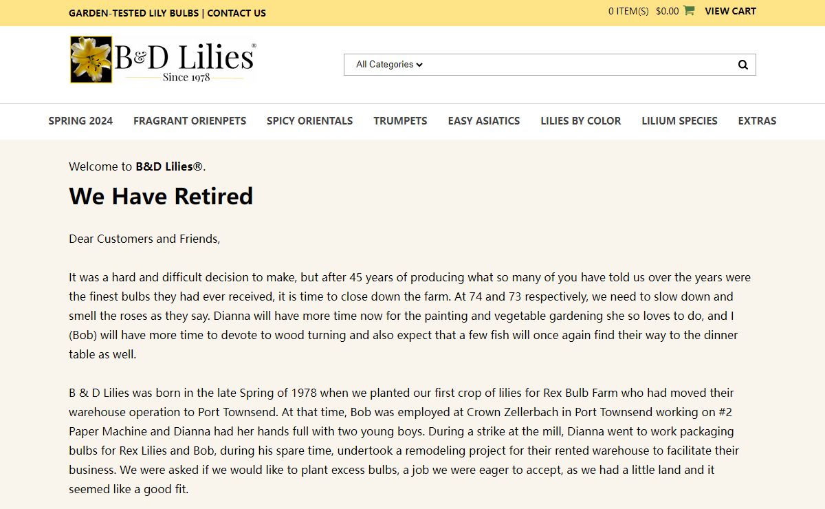 Lily bulbs from B&D Lilies® - Orienpet lily, Oriental lily, Asiatic and Trumpet lilies