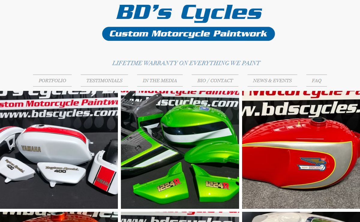 BD's Cycles Custom Motorcycle Paintwork | South Carolina