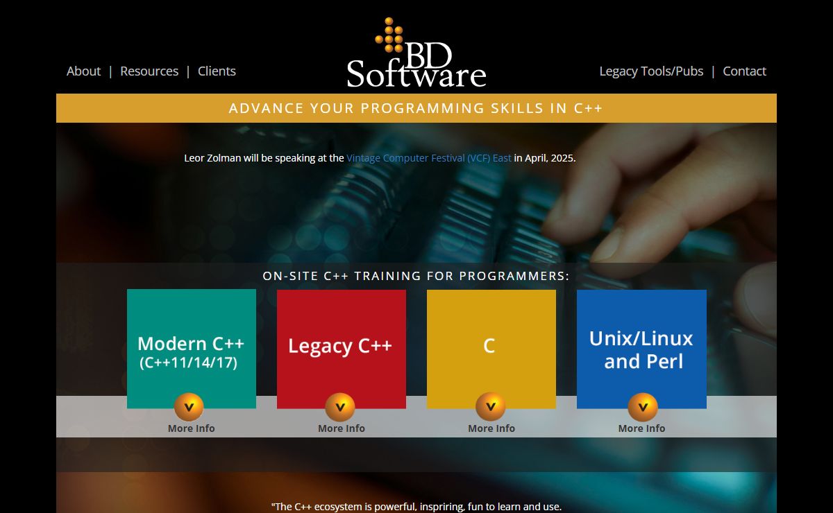 On-Site C++ training
