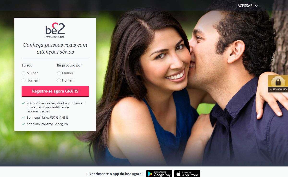 be2 — Amor. Aqui. Agora. Namoro para relacionamentos sérios.