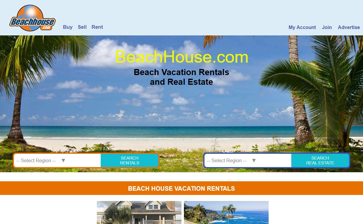 Beach House Vacation Rentals and Real Estate for Sale BeachHouse.com