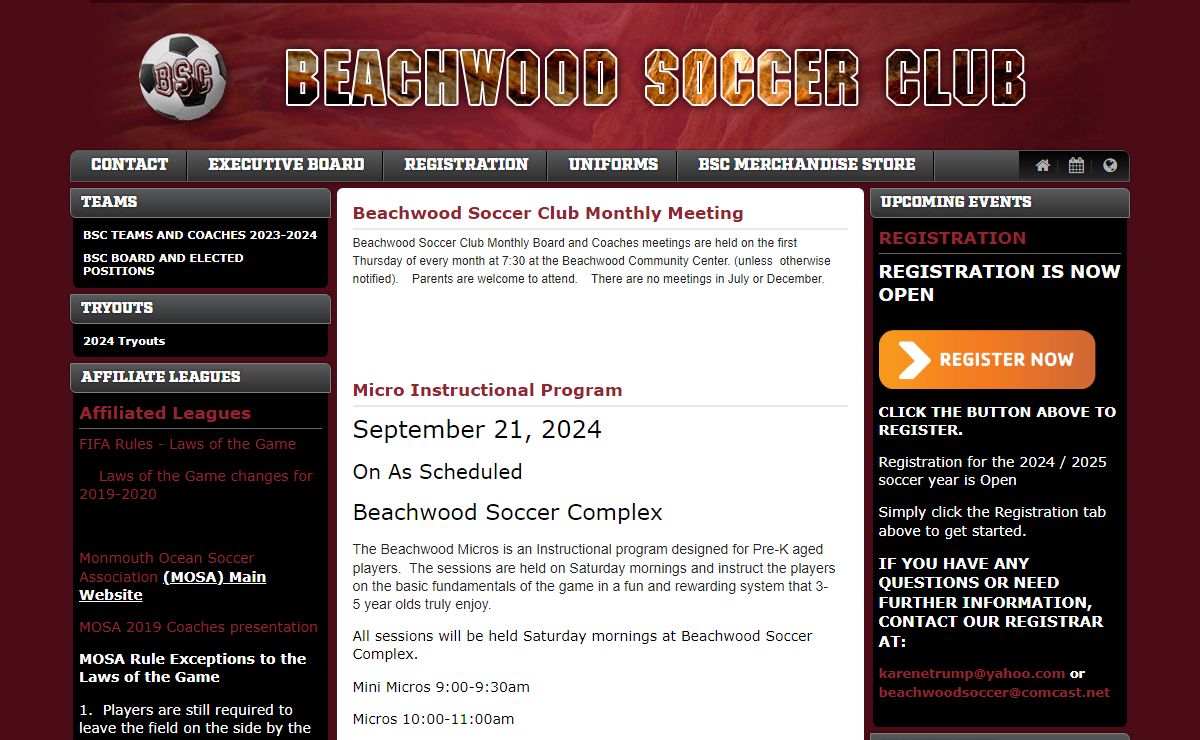 Beachwood Soccer Club | Beachwood Soccer Club Monthly Meeting