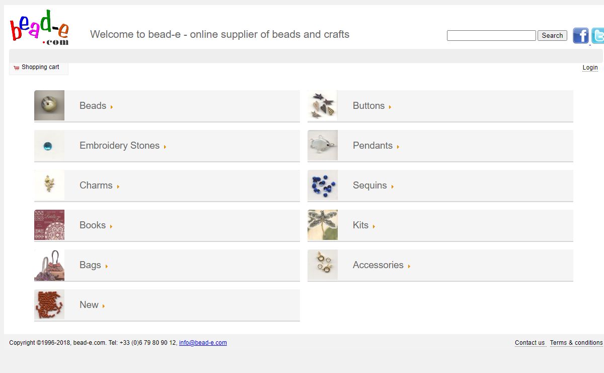 bead-e.com - Beads and craft supplies online