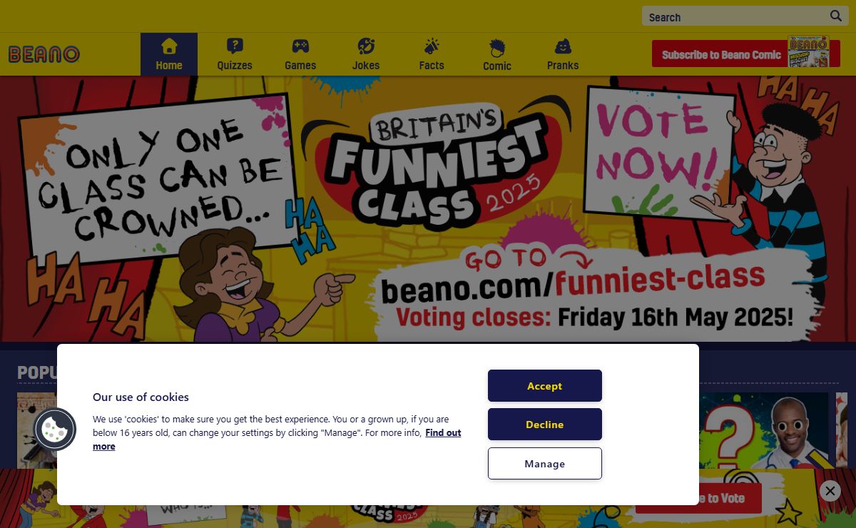 Beano | Quizzes, Games, Jokes and Comic Fun for Kids