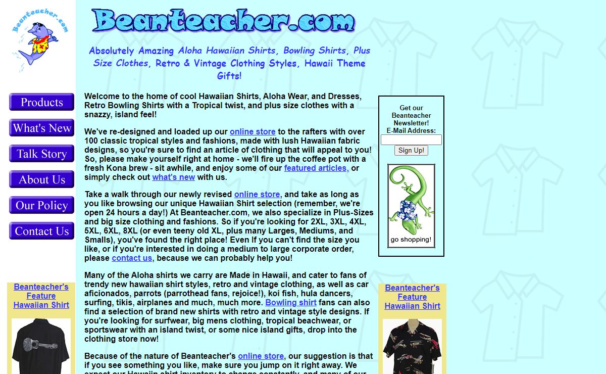 Hawaiian shirts, Aloha Shirts, plus size styles, bowling attire, retro vintage clothing gifts!