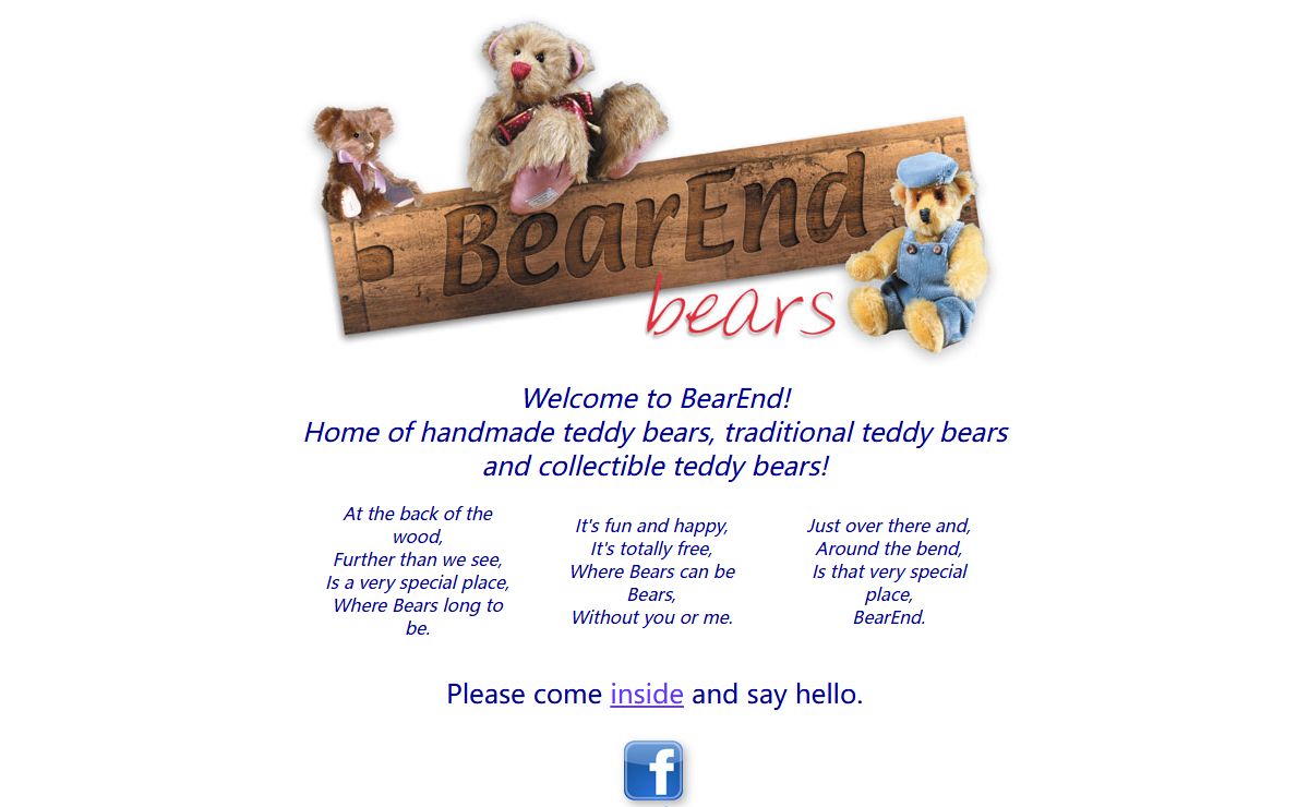 BearEnd - Home of Handmade Traditional Teddy Bears! - Collectible, hand crafted, mohair and feaux fur
