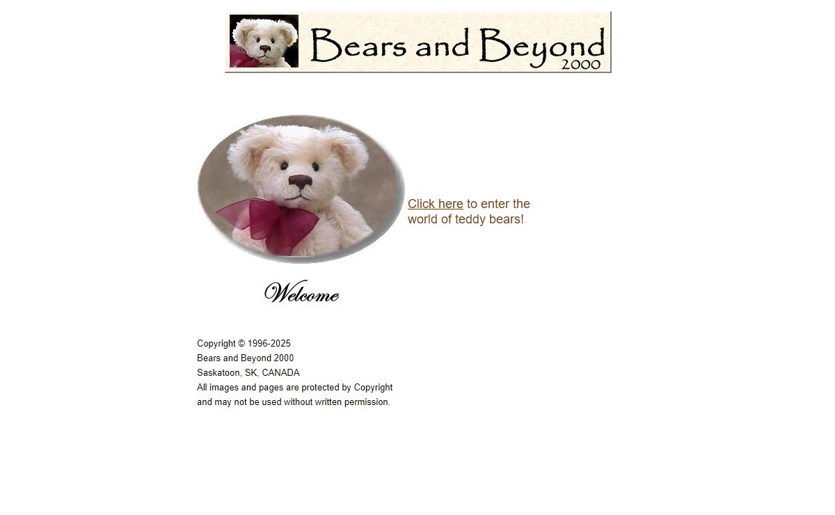 Bears and Beyond: Canada's Internet Teddy Bear Site