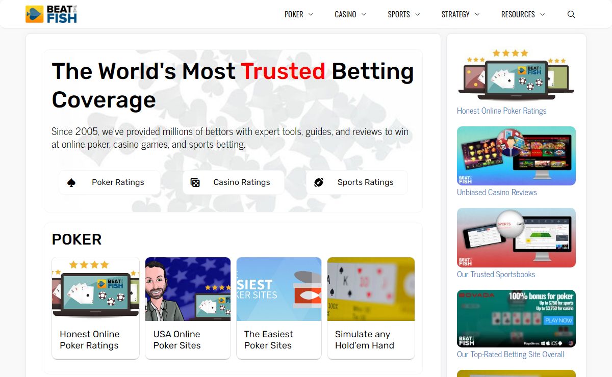 Beat The Fish - Expert Poker, Casino, and Sportsbook Coverage