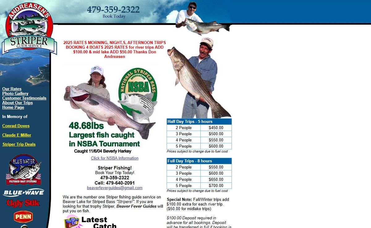 Beaver Lake Striper Guide - Beaver Lake Arkansas - Striper Fishing - Striped Bass Fishing Guides