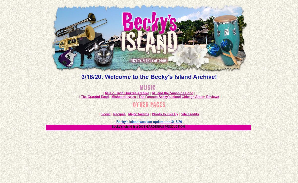 Becky's Island - Homepage