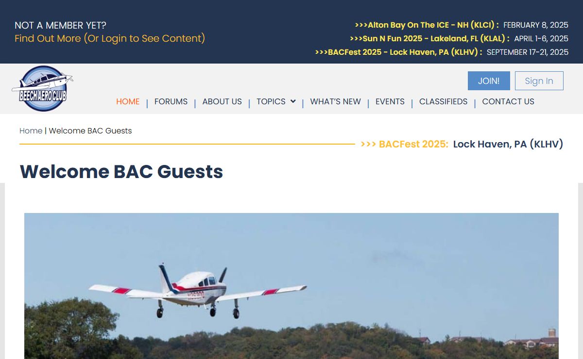Welcome BAC Guests - Beech Aero Club (BAC)