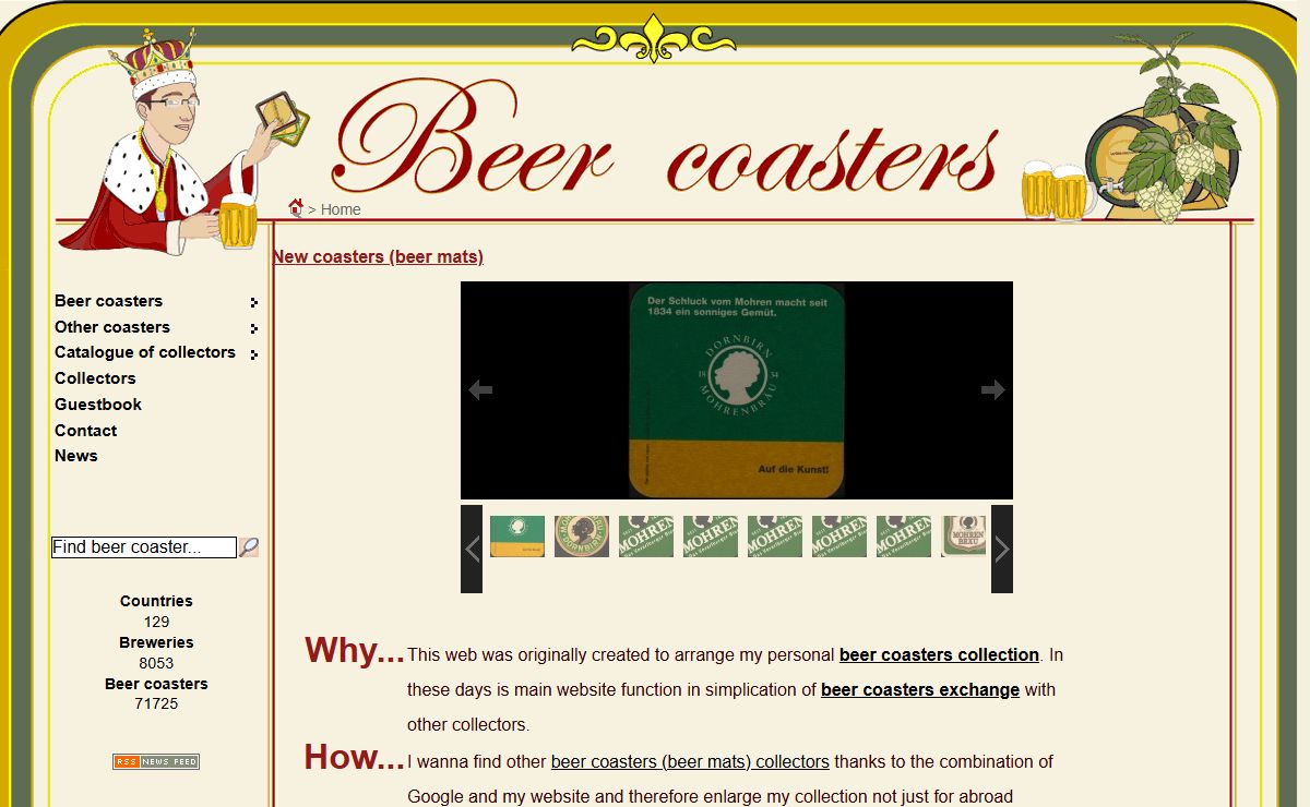 Beer coaster (beer mats) collection - Beer coasters collector