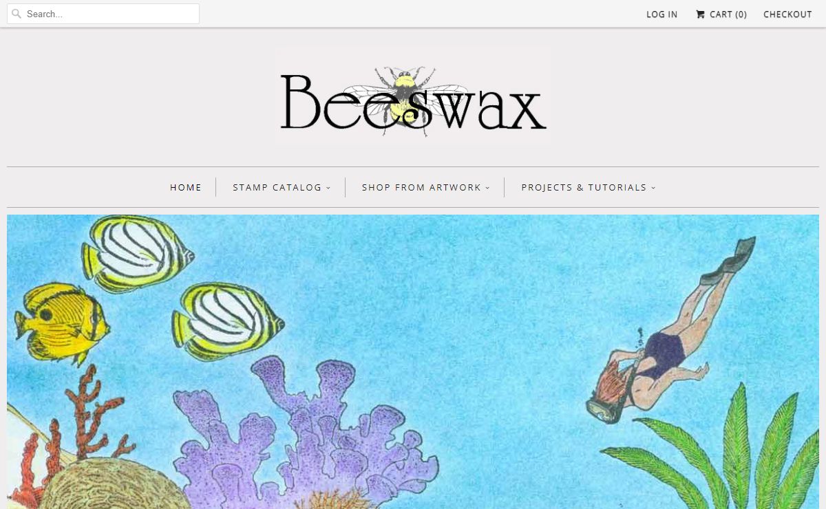 Beeswax Rubber Stamps - Scenic, Landscape, Collage and Artistic Stamps