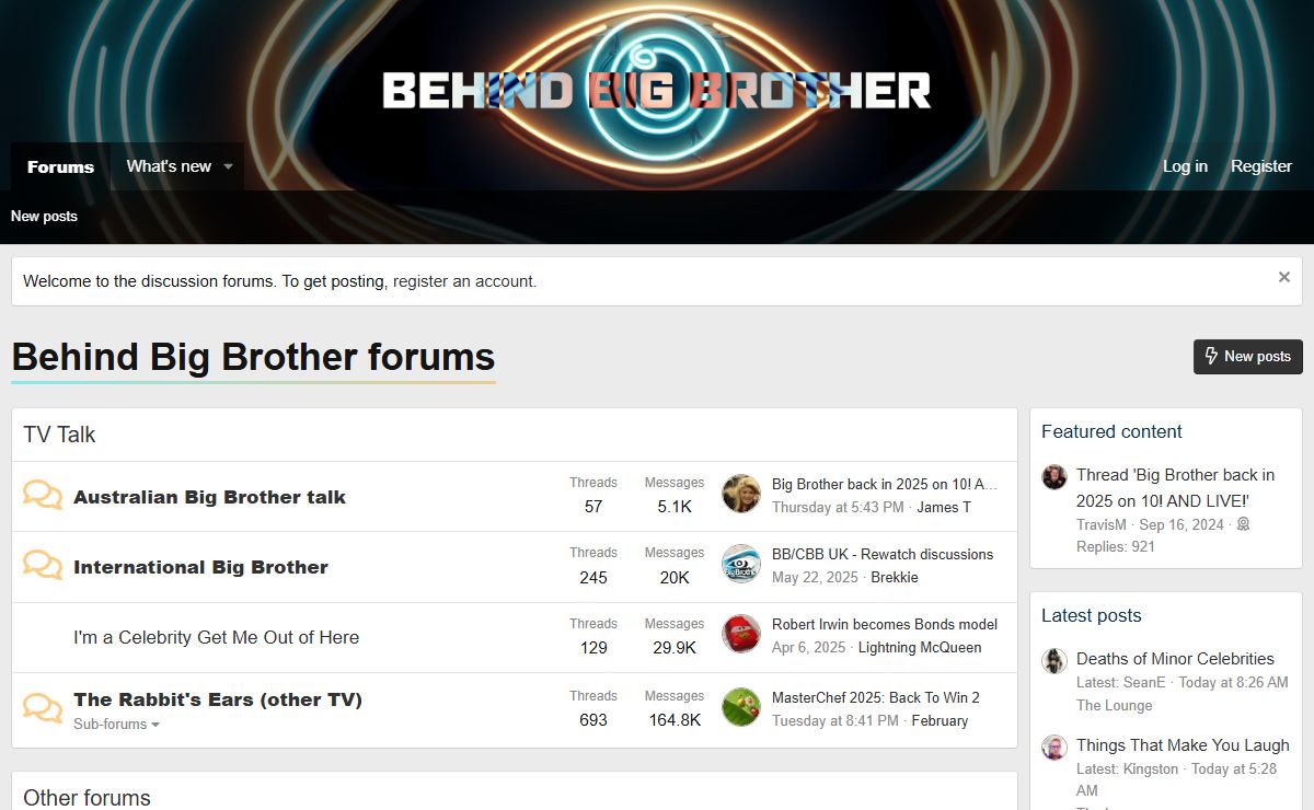 Behind Big Brother forums