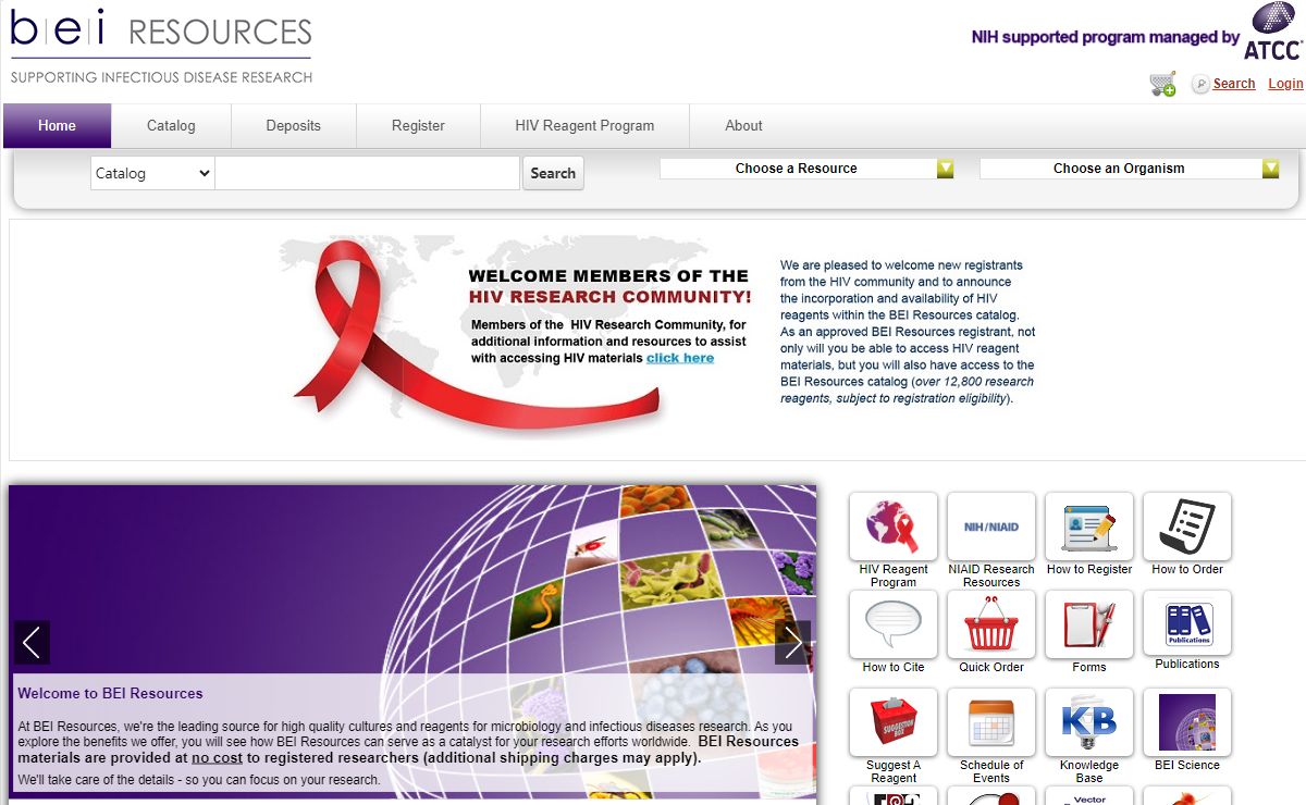 BEI Resources Web Portal > Home