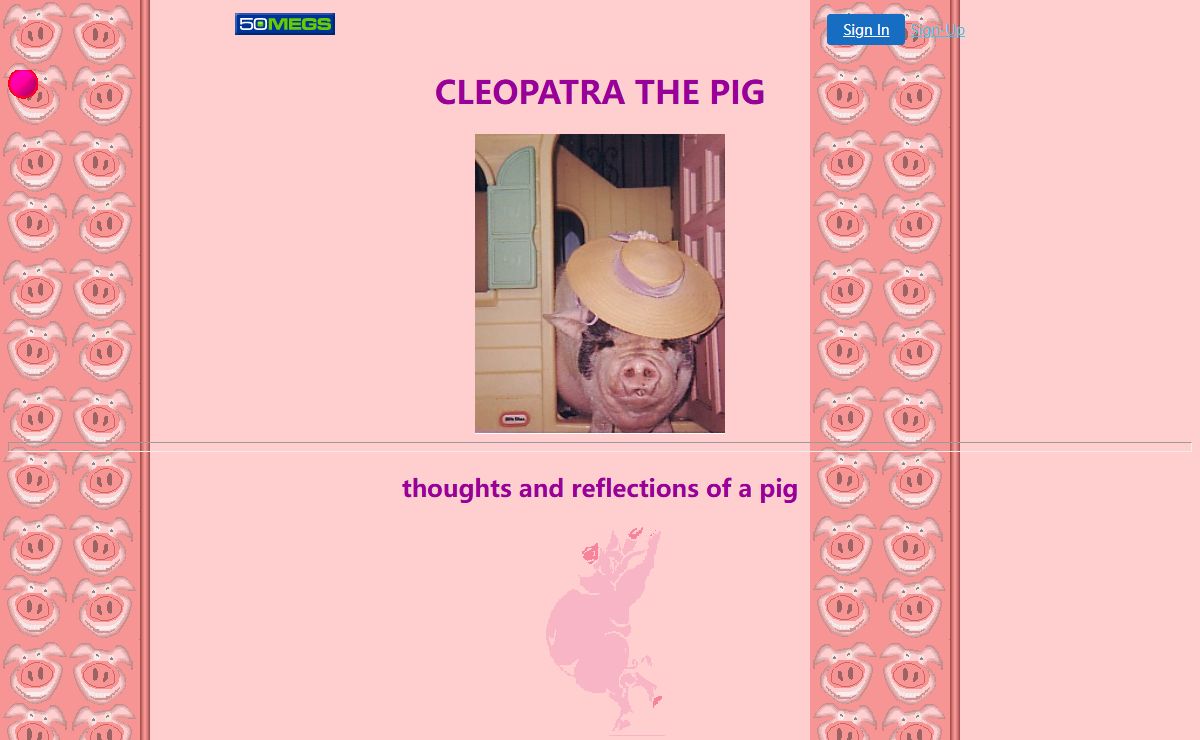 CLEOPATRA THE PIG