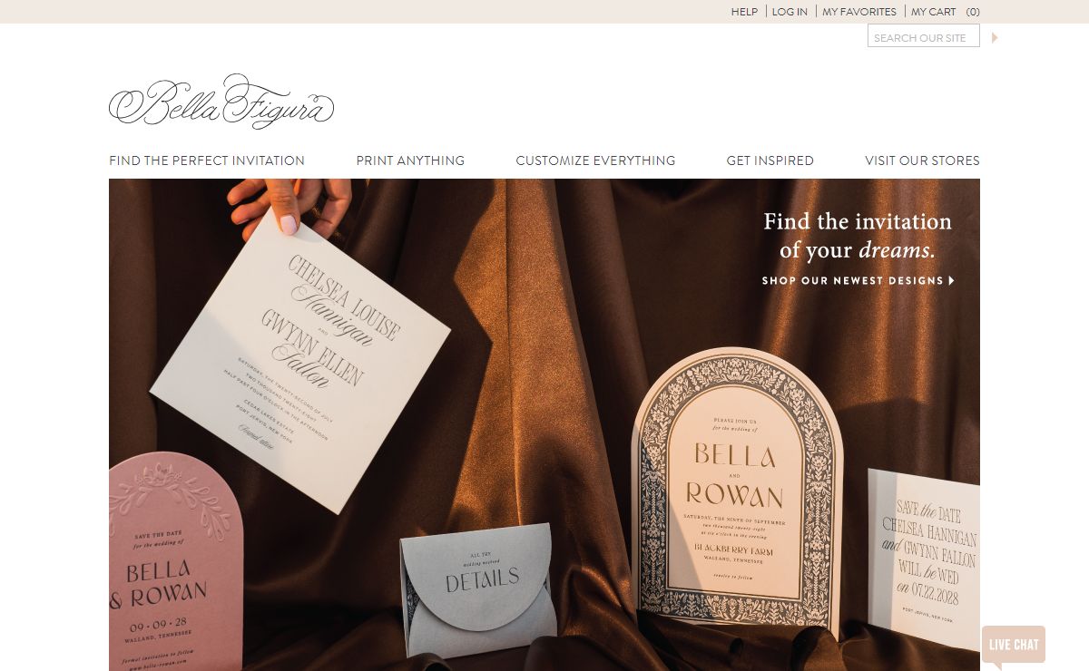 Letterpress wedding invitations from Bella Figura