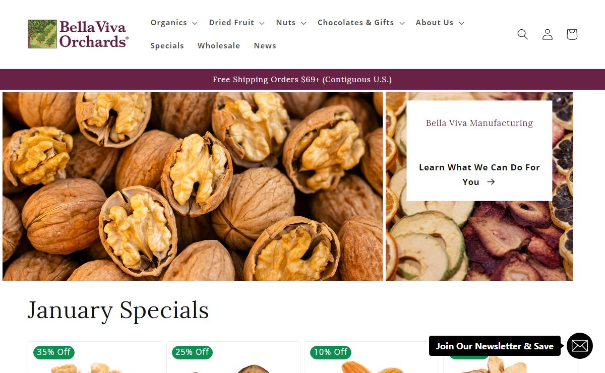 Bella Viva Orchards - California Natural & Organic Dried Fruit & Nuts