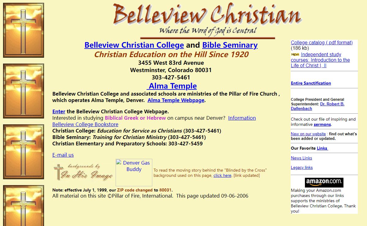 Index Page for Belleview Christian College