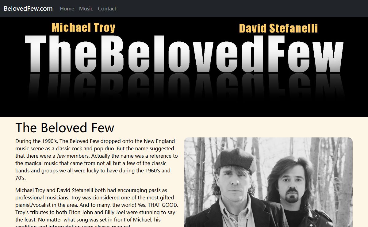 Music from The Beloved Few with Michael Troy and David Stefanelli.