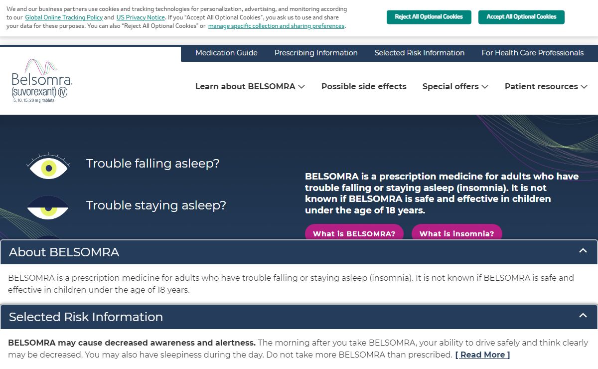 BELSOMRA® (suvorexant) C-IV | Official Patient Website