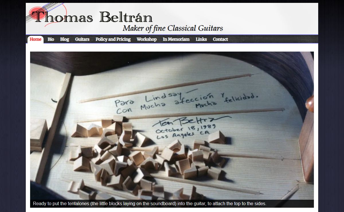 Classical Guitars by Luthier Thomas Beltran – Luthier Thomas Beltran Makes Classical Guitars