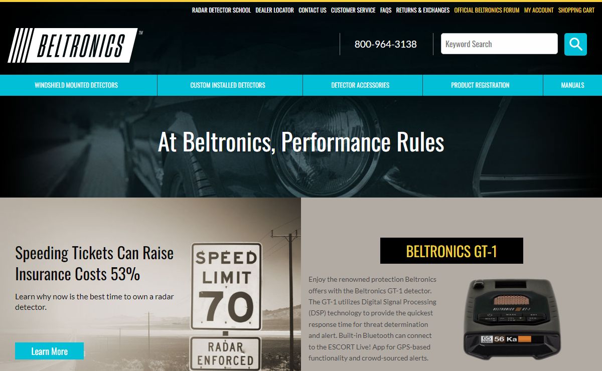 Beltronics Radar Detectors :: Performance Rules