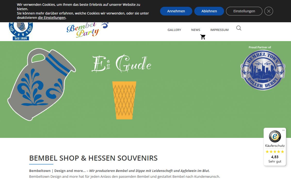 BEMBELTOWN | Design and more... Bembel Shop, Souvenirs, Team Events