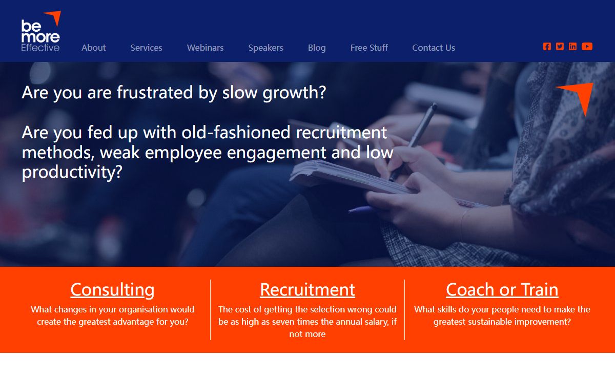 Be More Effective - Business Management Consultant, Executive Coaching, Leadership and Sales Training and Recruitment