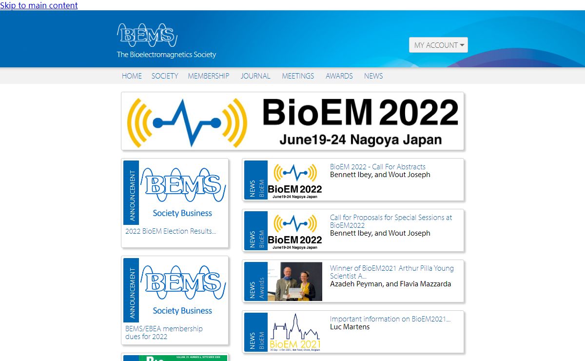 The Bioelectromagnetics Society | the official website of The Bioelectromagnetics Society