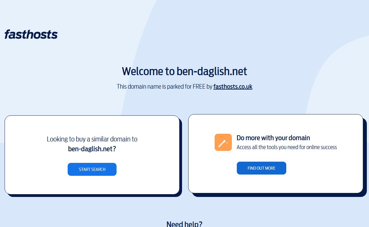 Domain parking page