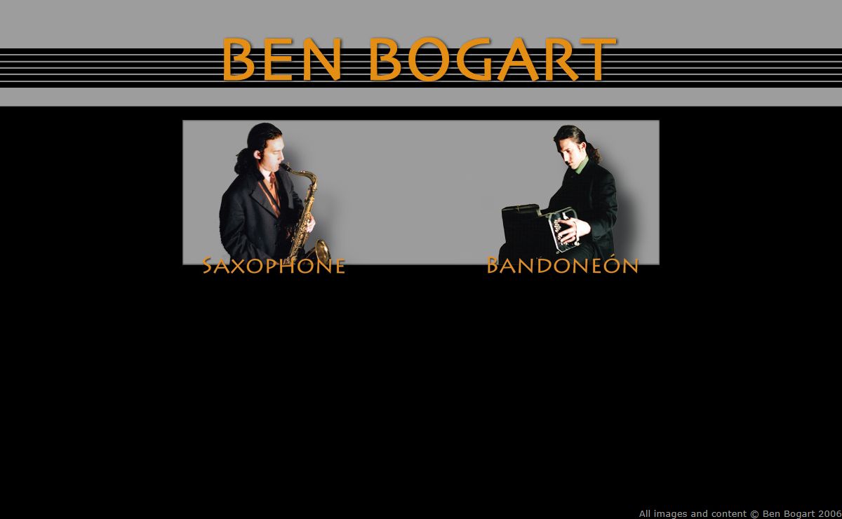 Ben Bogart - Saxophone and Bandoneon
