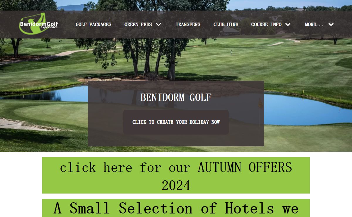 Benidorm Golf Holidays | Club Hire | Hotels | Alicante Spain