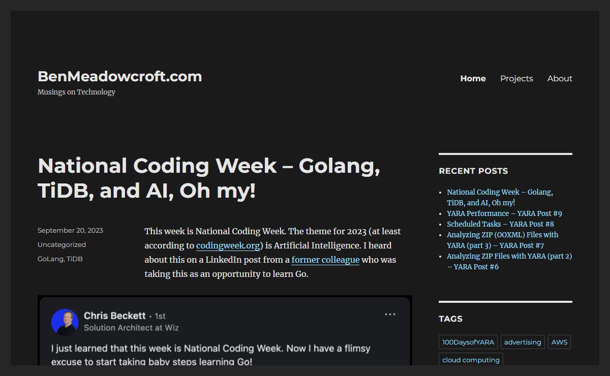 BenMeadowcroft.com – Musings on Technology