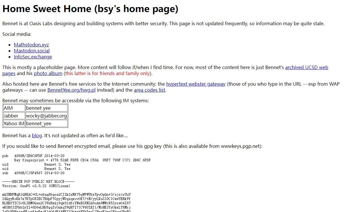Home Sweet Home (bsy's home page)