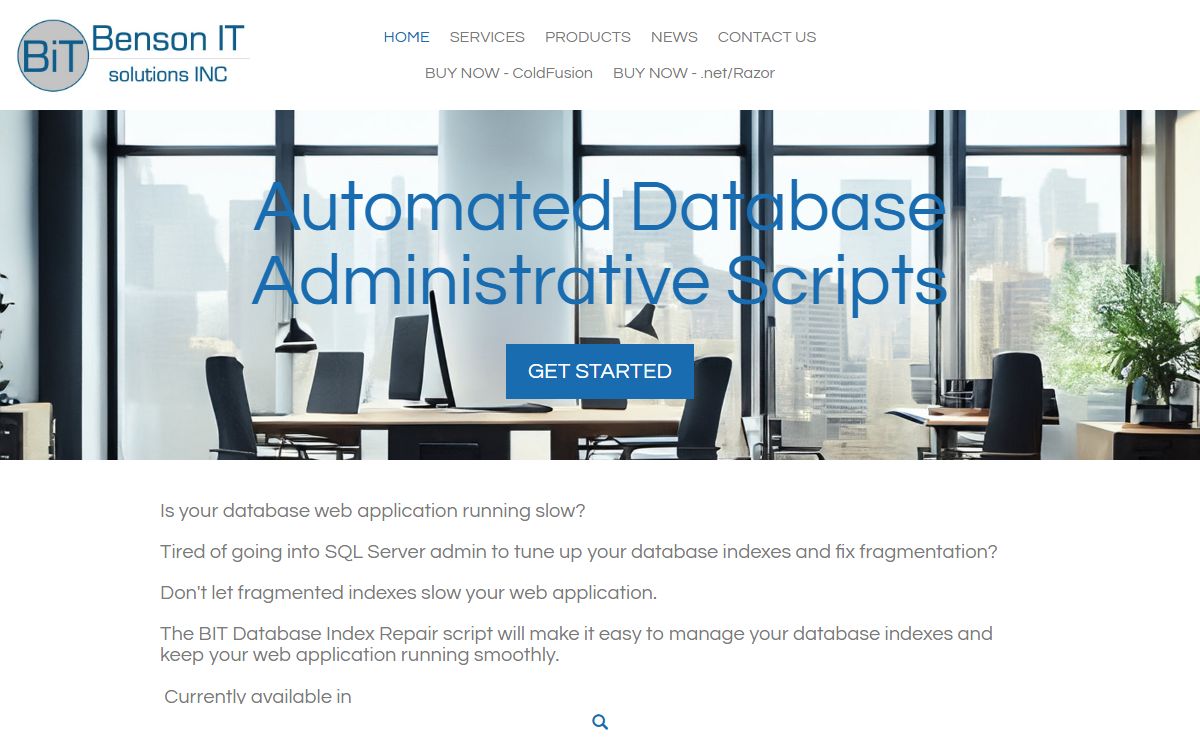 BensonITSolutions.com Custom Database Administration Scripts