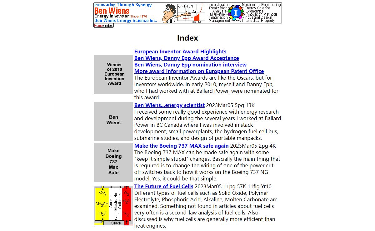 Ben Wiens Energy Science Inc.
