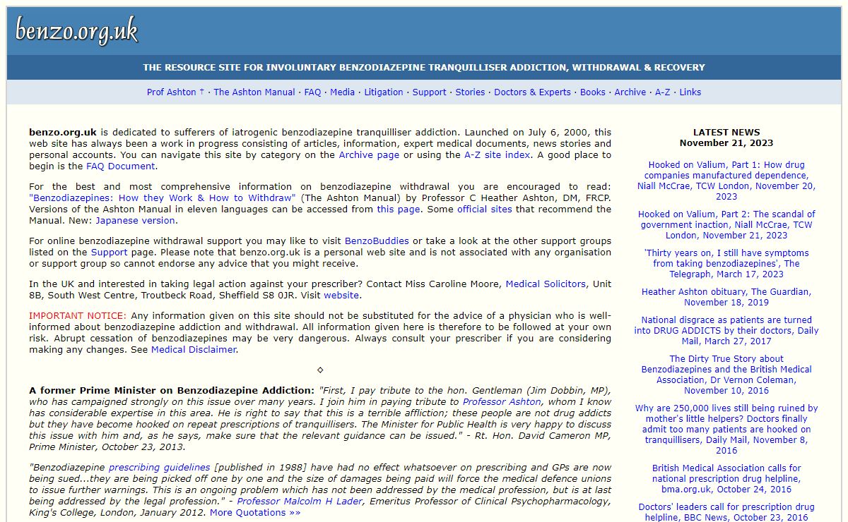 Welcome to benzo.org.uk : Main Page