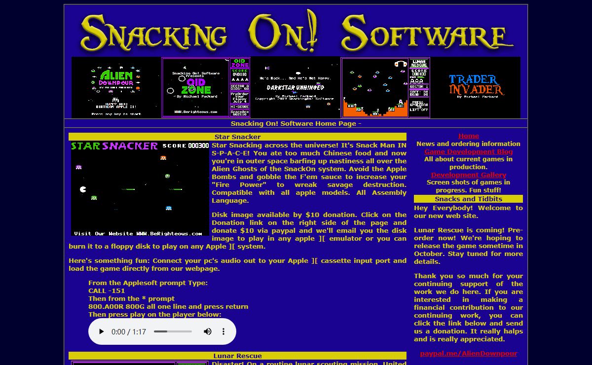 Snacking On! Software home
